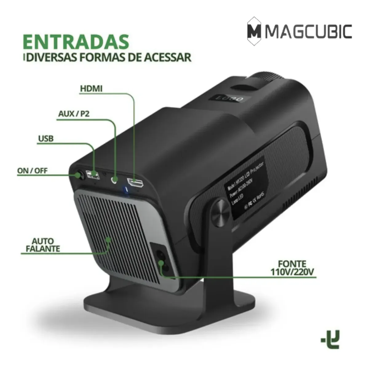 Projetor Hy320 Magcubic Full HD — imagem 3
